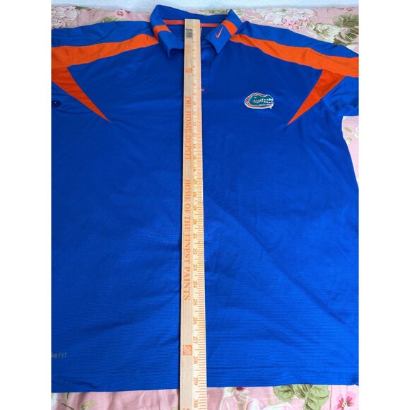 VTG NikeFIT Florida Gators Team Polo Shirt Blue  Embroidered Logo L Basketball - Picture 6 of 9